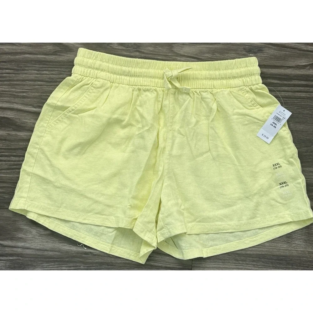Lot Of 2 Gap 18-20 girls Yellow Green shorts fit women's small cottage core pool